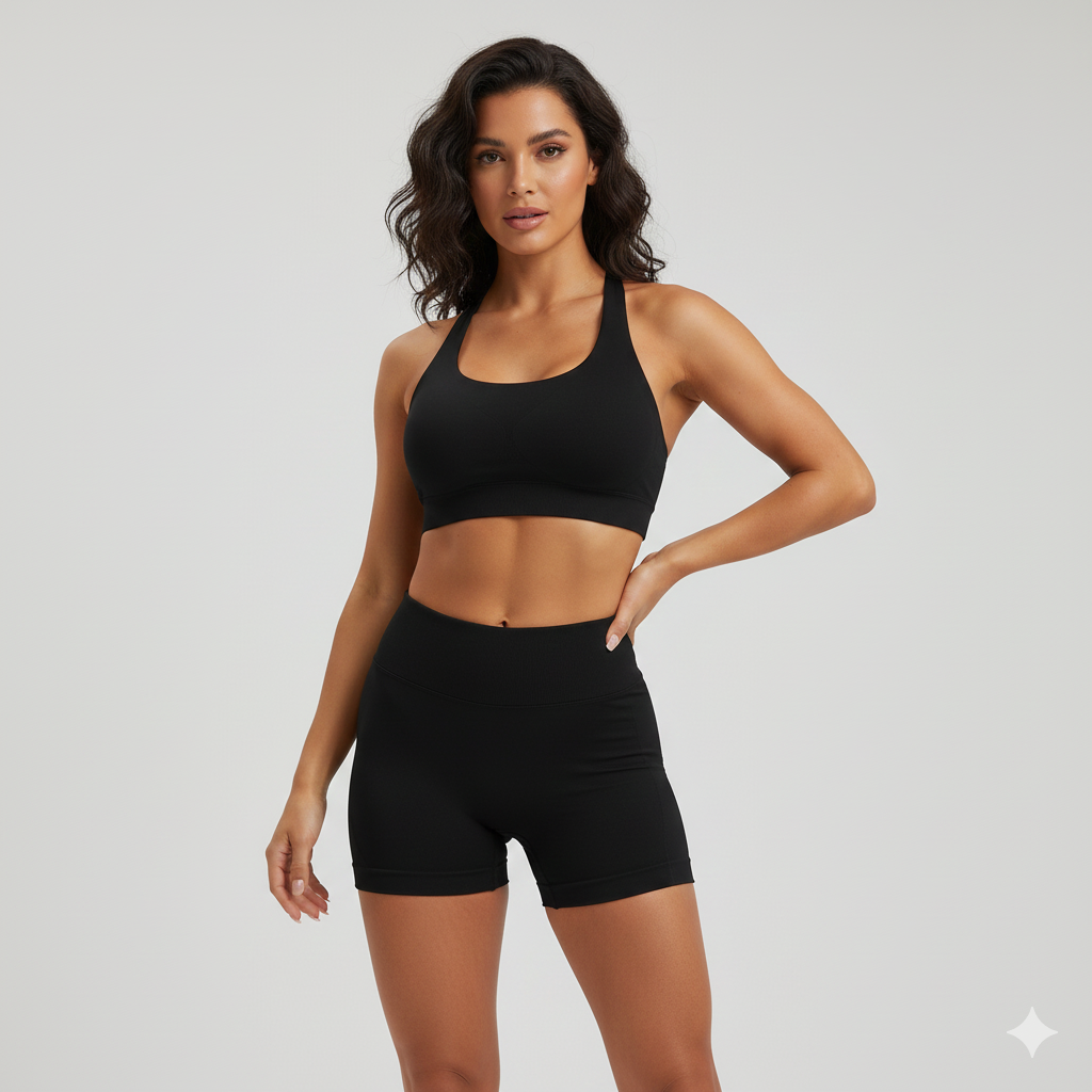 Conjunto de Yoga sem costura Halter