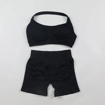 Conjunto de Yoga sem costura Halter