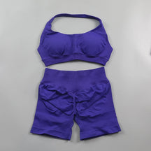 Conjunto de Yoga sem costura Halter
