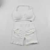 Conjunto de Yoga sem costura Halter