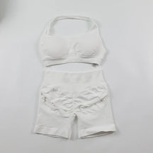 Conjunto de Yoga sem costura Halter