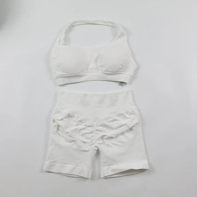 Conjunto de Yoga sem costura Halter